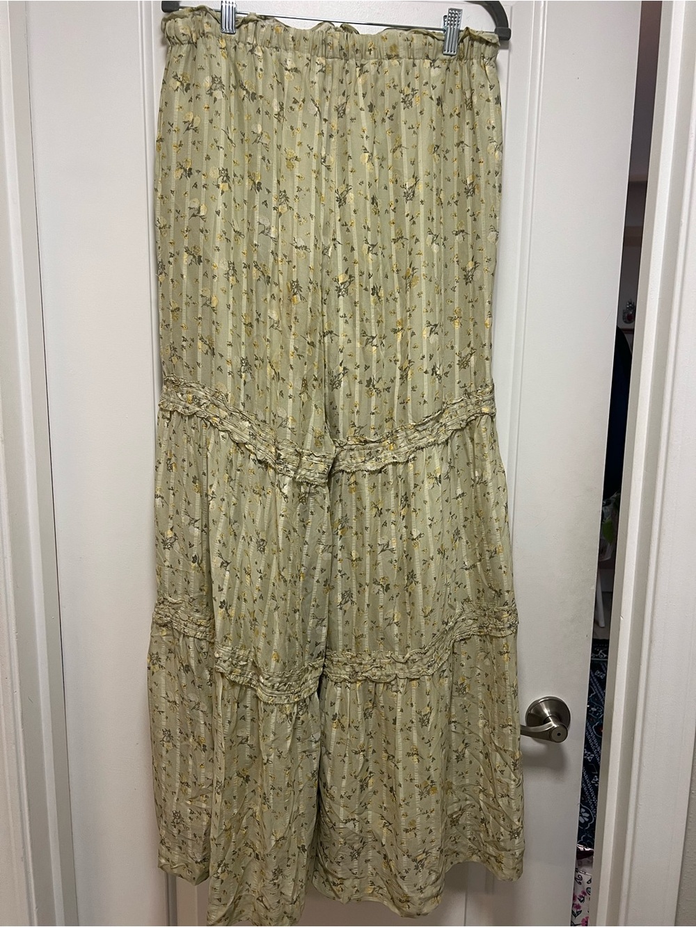 Free People Yellow Emmaline Tiered Floral Pants - Picture 11 of 12